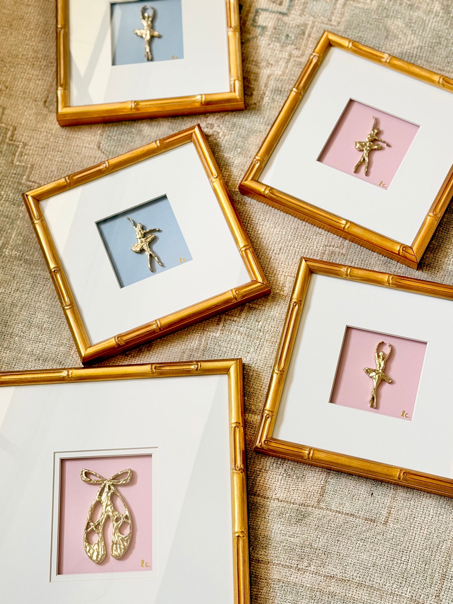 Intaglio Collection Ballerina Pink 10x10 (Framed)
