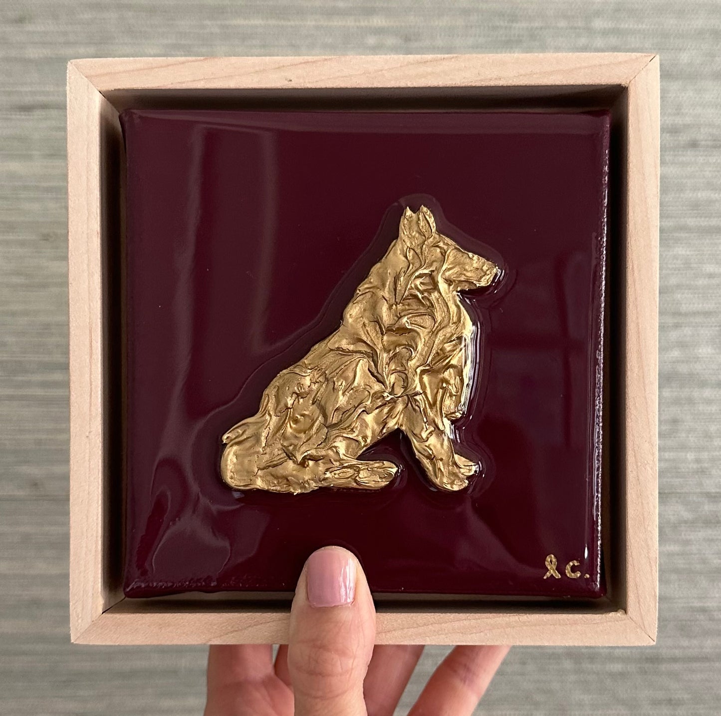 Gameday Collection Textured Collie 5x5 (framed)