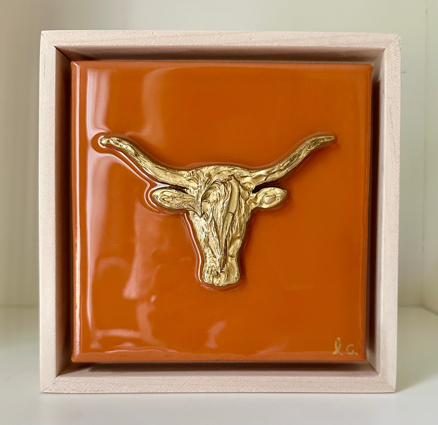 Gameday Textured Longhorn 6x6 (framed)