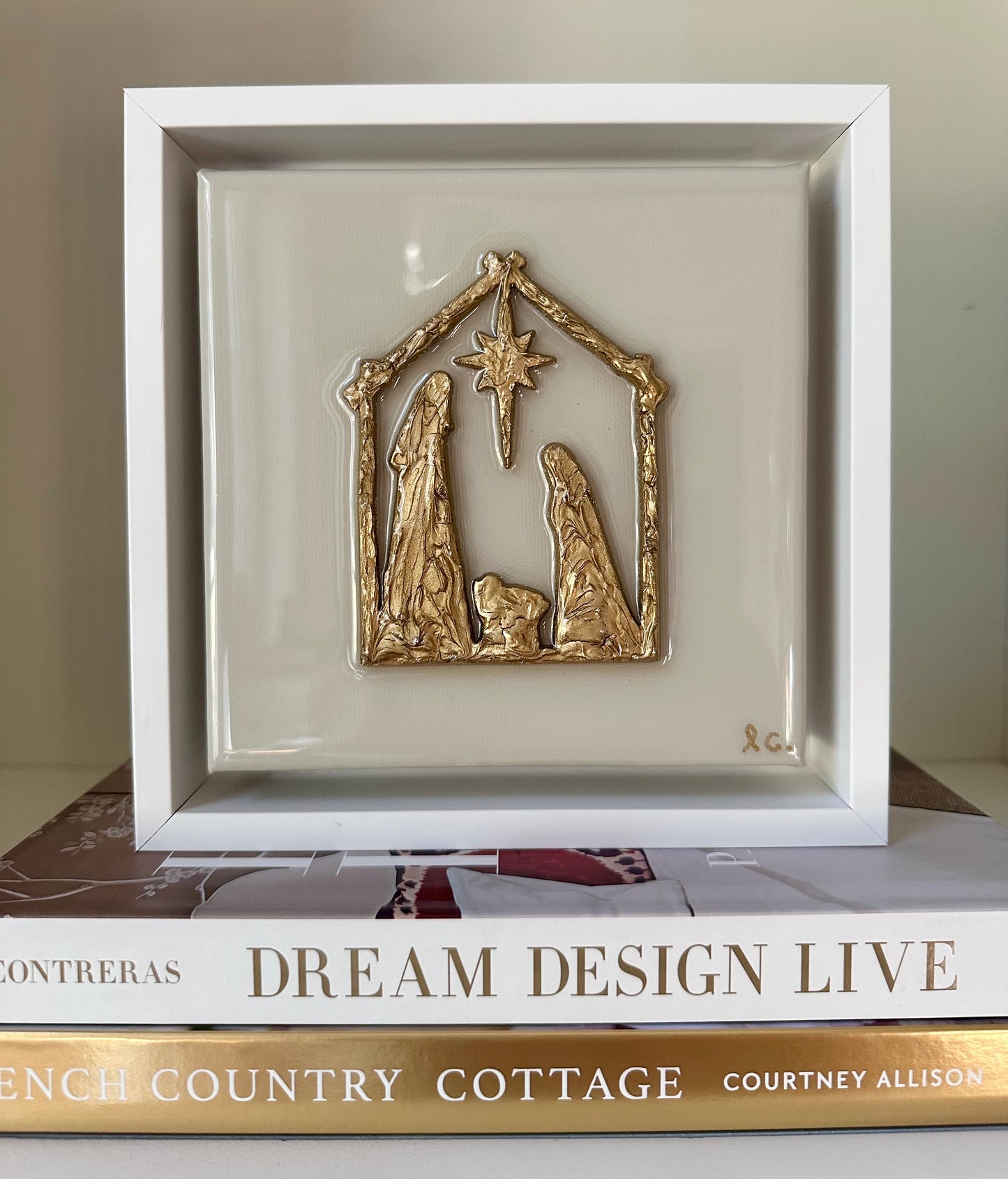 Textured Nativity 6x6 (framed)