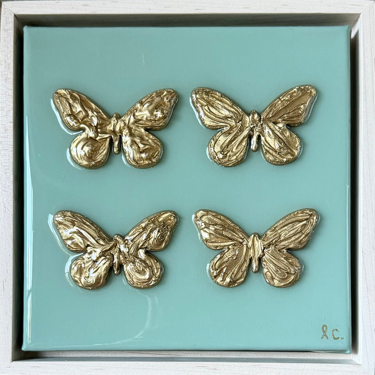 Textured Butterflies 8x8 (framed)