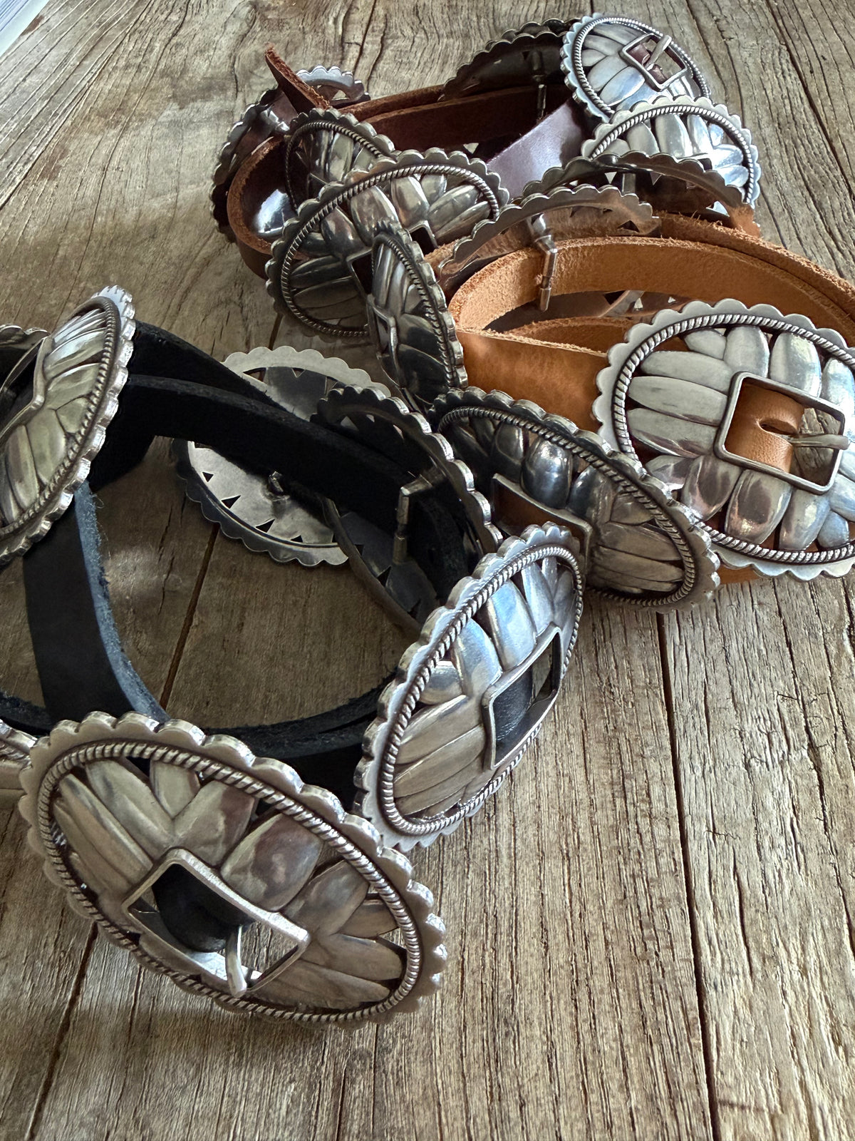 The WILDFLOWER Concho Belt (Brown)