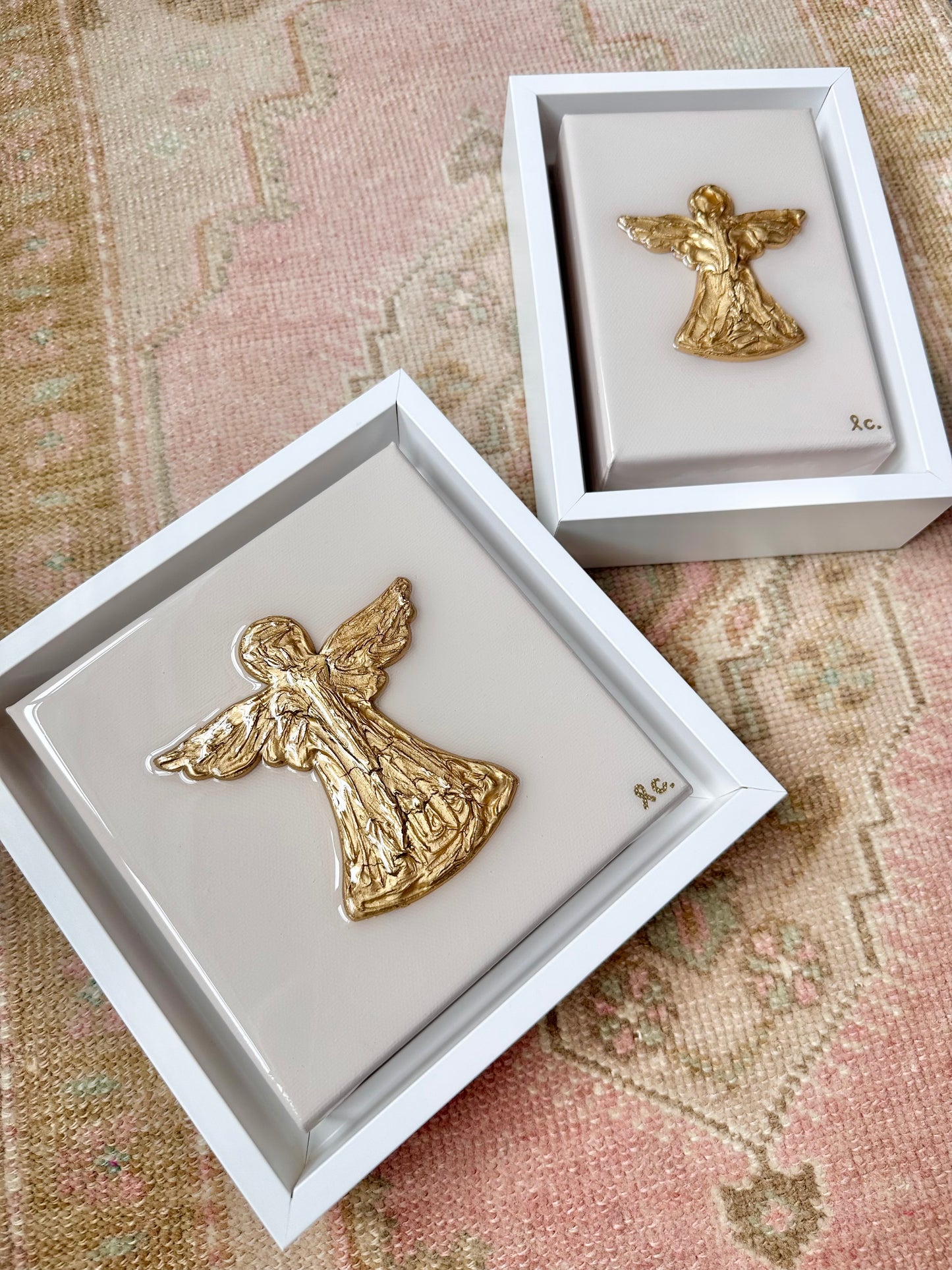 Textured Guardian Angel (Custom) 6x6 framed