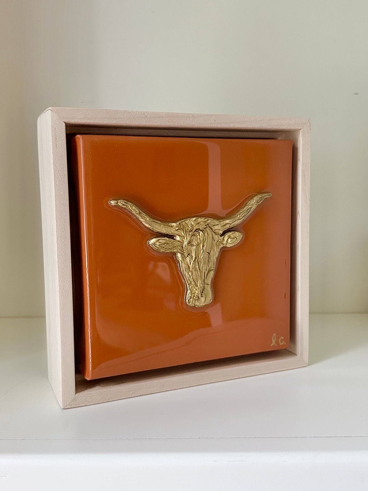 Gameday Textured Longhorn 6x6 (framed)