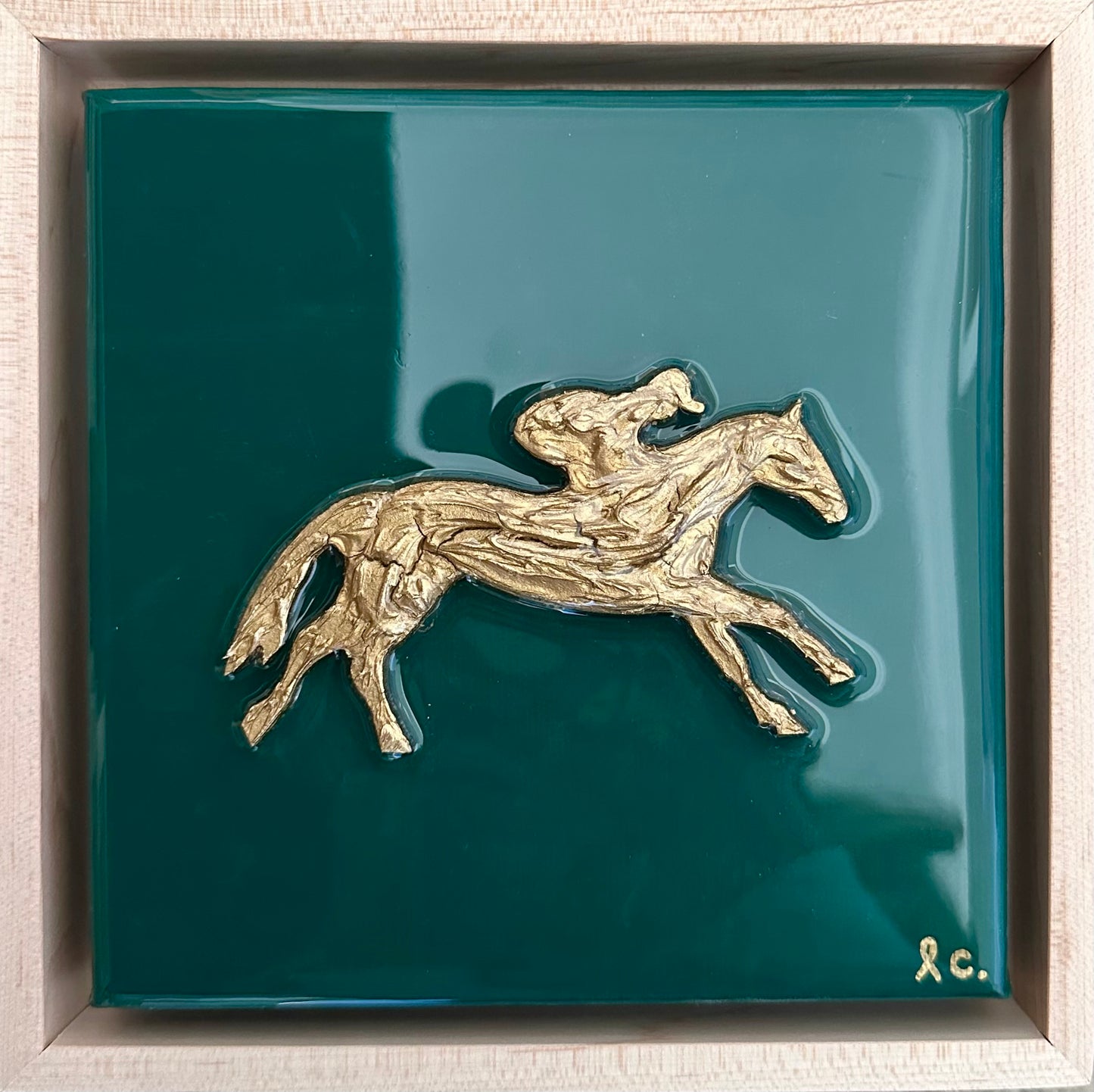 Textured Jockey 6x6 (framed)
