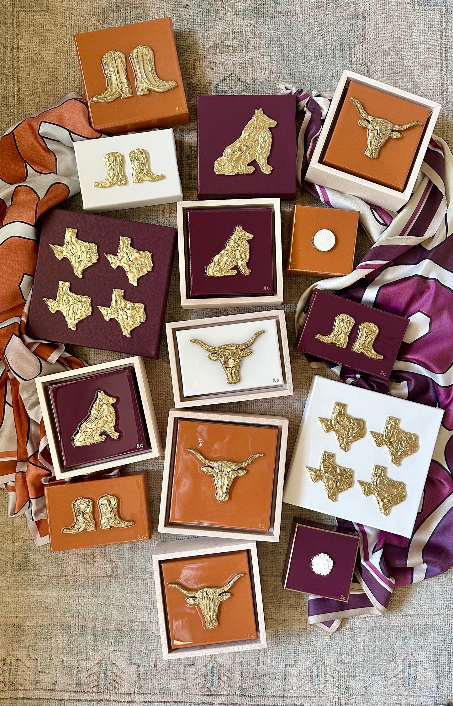Gameday Collection Textured Texases 6x6 (framed)