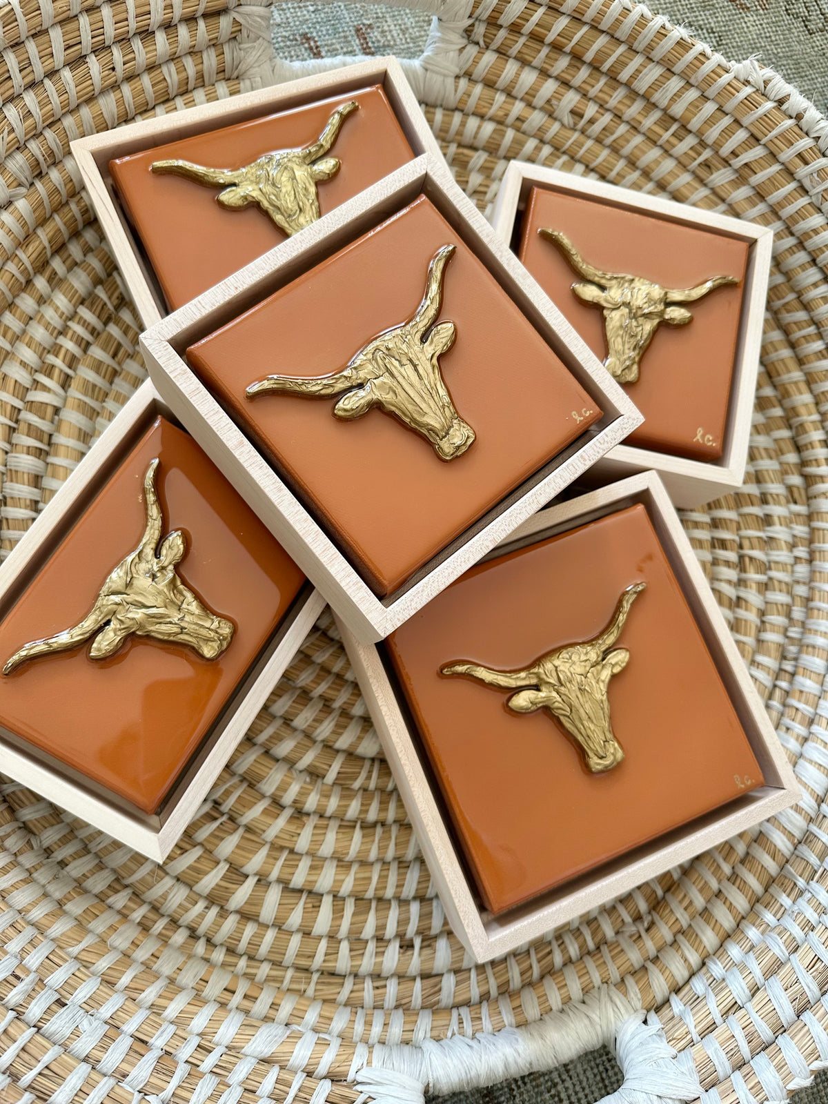 Gameday Textured Longhorn 5x5 (framed)