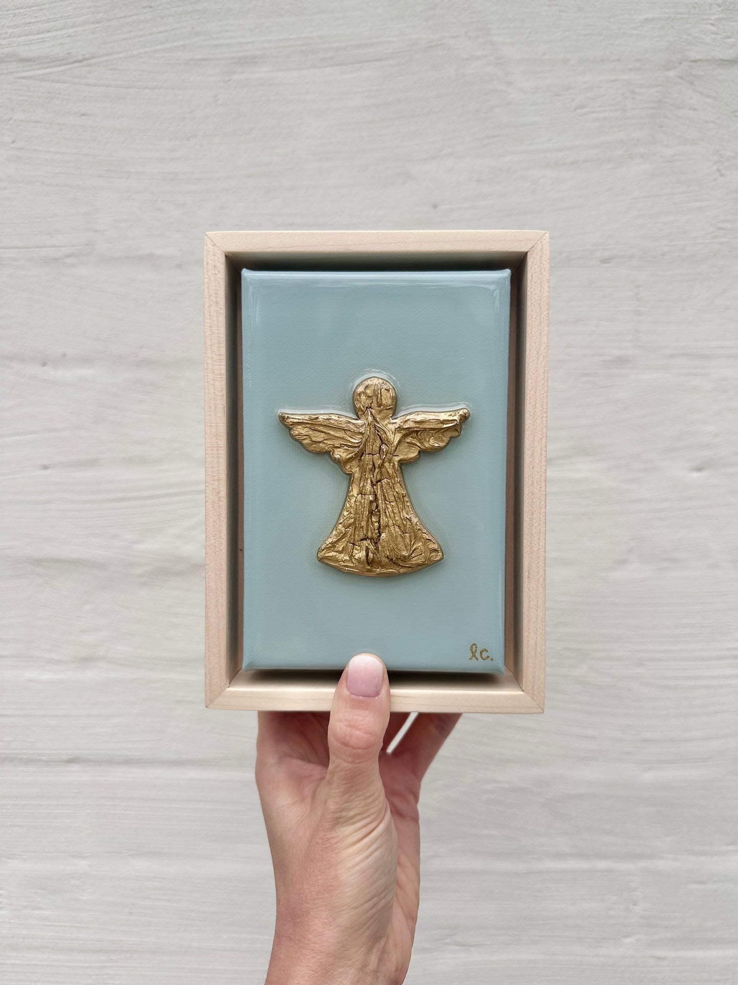 Textured Guardian Angel (Custom) 6x6 framed