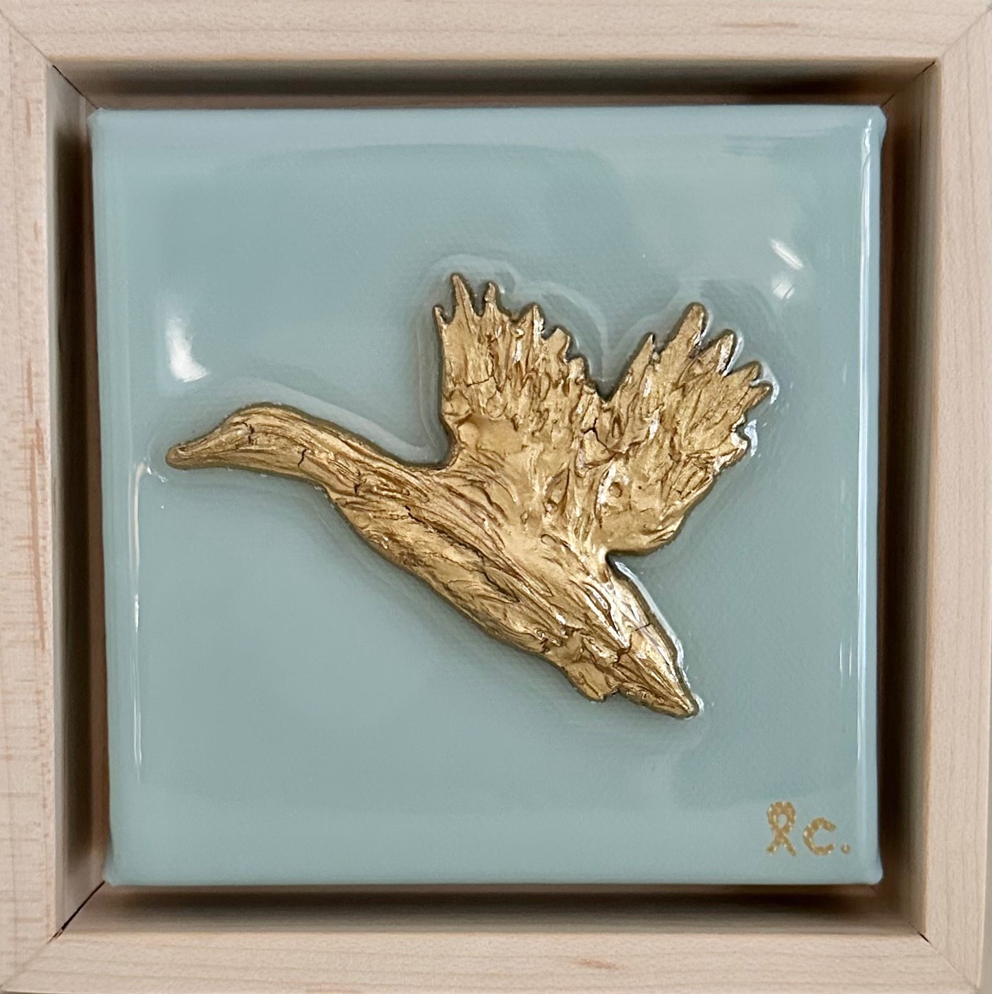 Textured Duck 4x4 (framed)