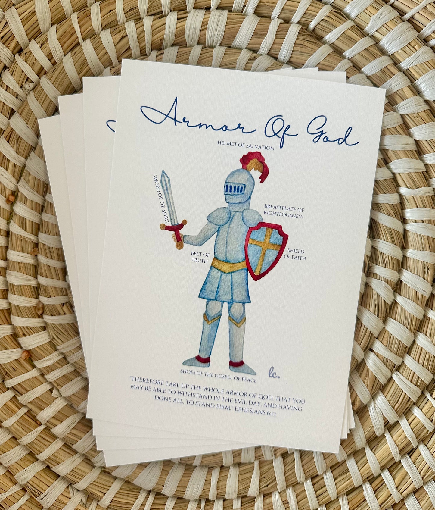 “Armor of God” signed print 5x7