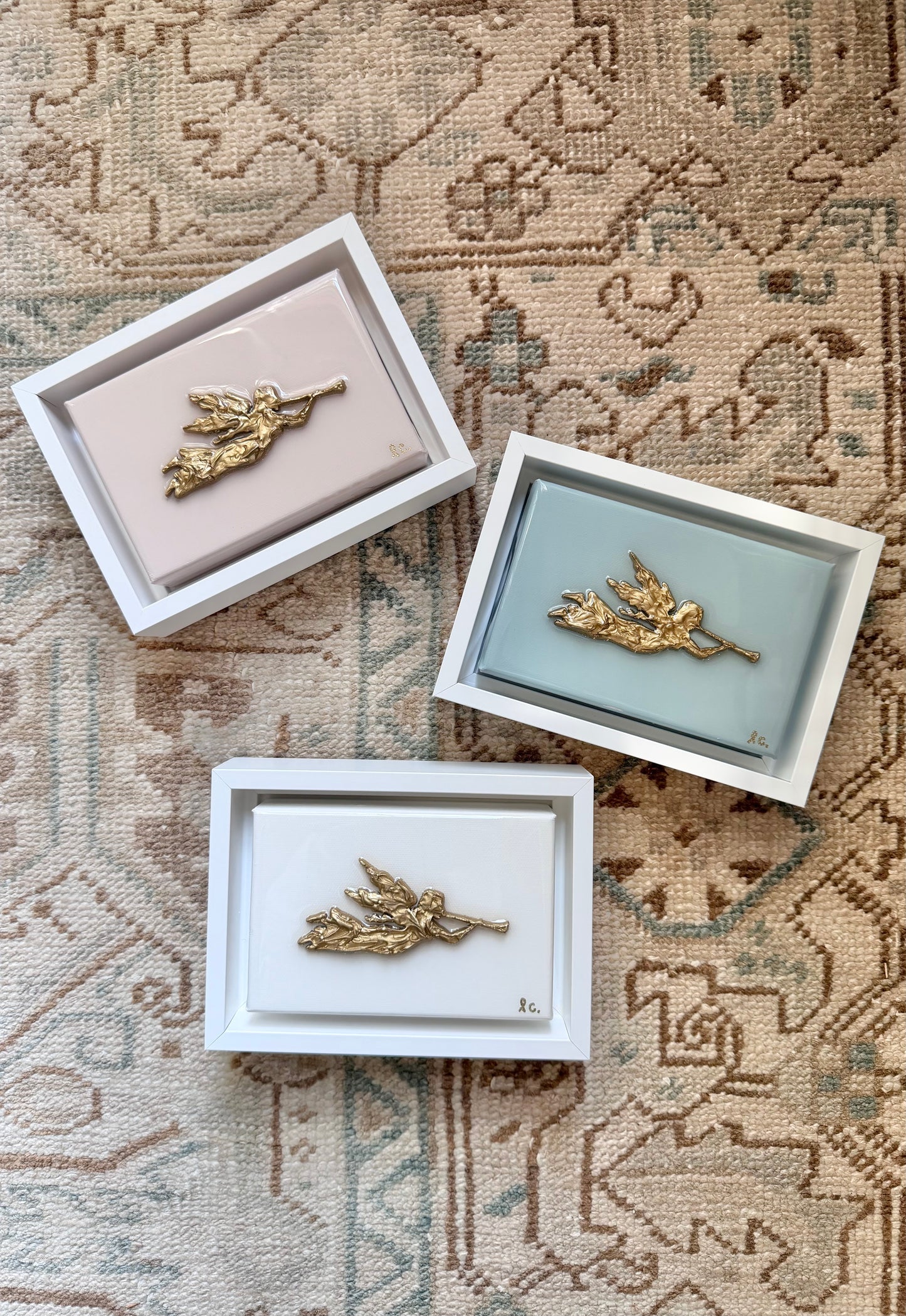 Christmas Textured Angel 4x6 (framed)