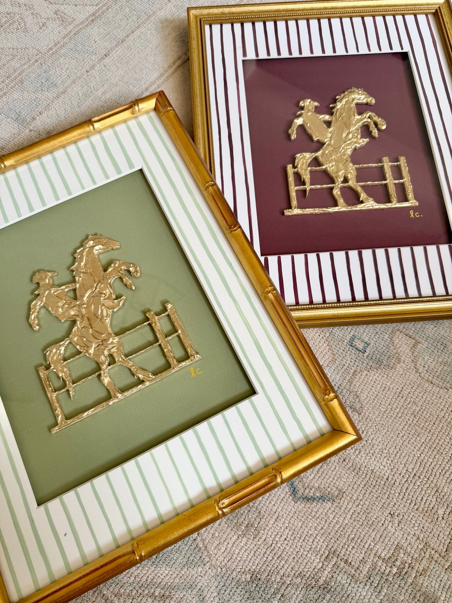 Intaglio Collection Cowboy Green 11x14 (Framed)