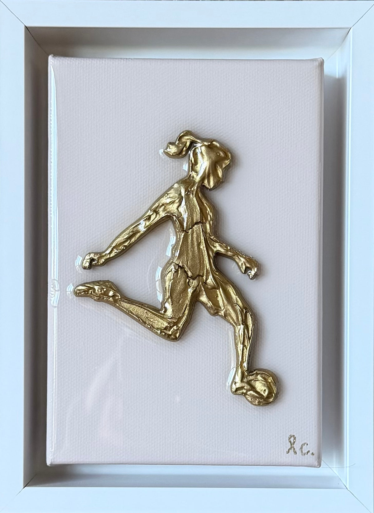 Textured Soccer Player 4x6 (framed)