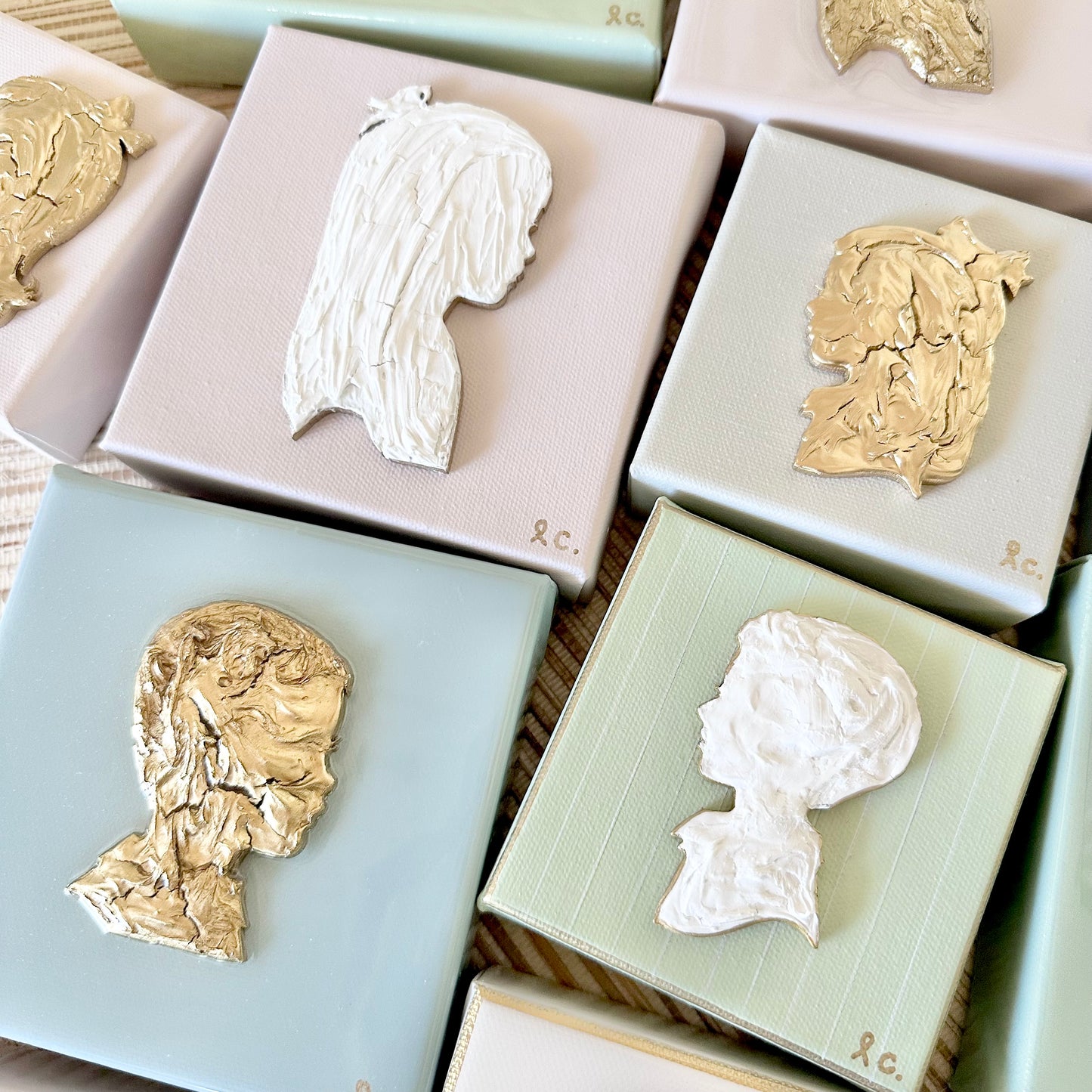 Custom Silhouette: Textured Collection 6x6 framed