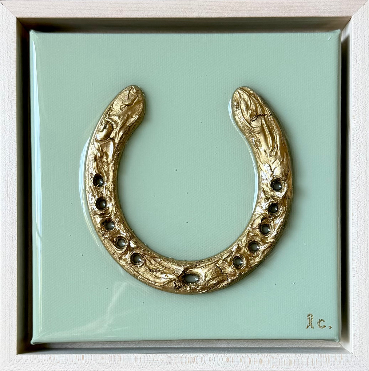 Textured Horseshoe 6x6 (framed)