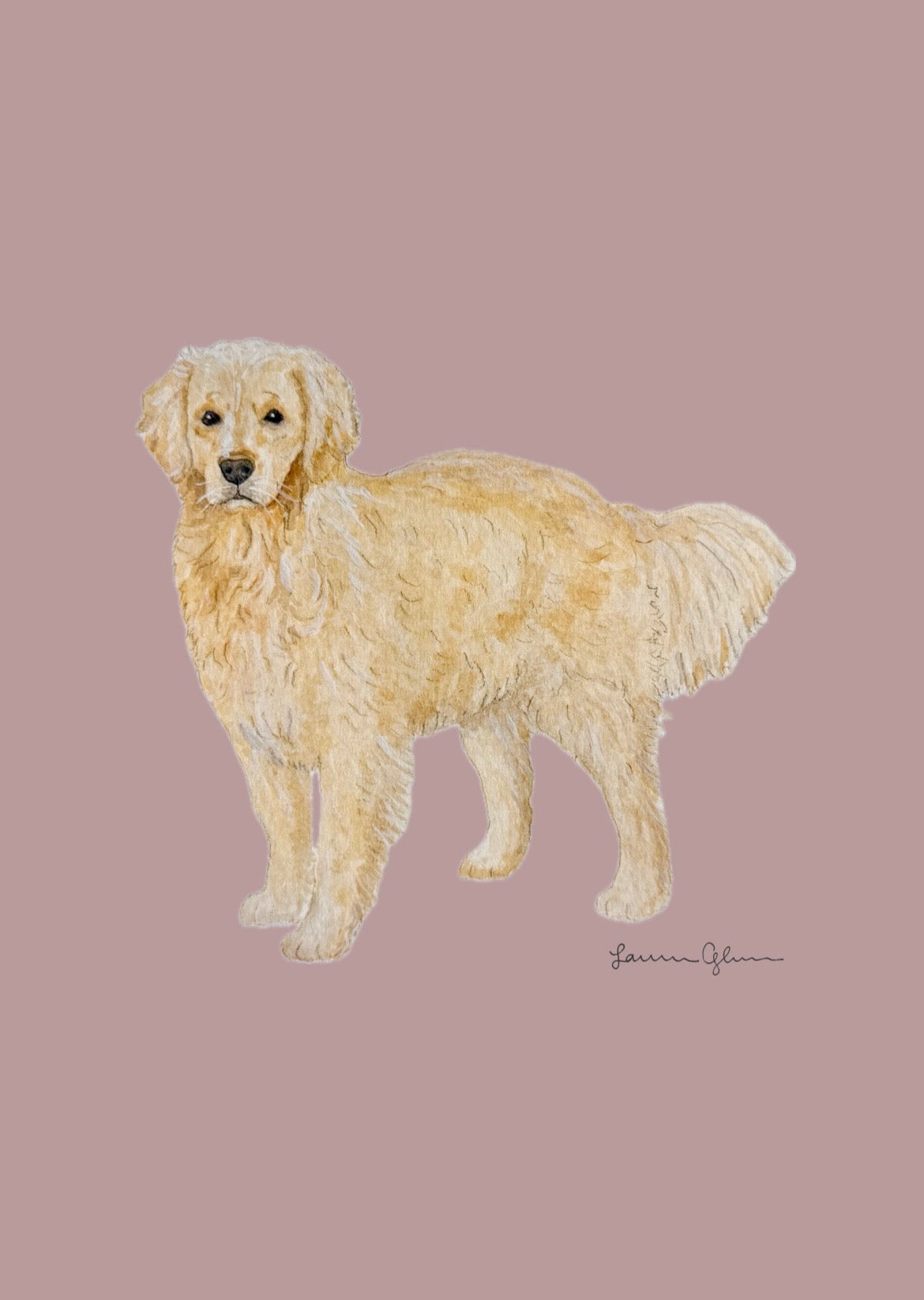 “Golden Retriever” signed print 5x7
