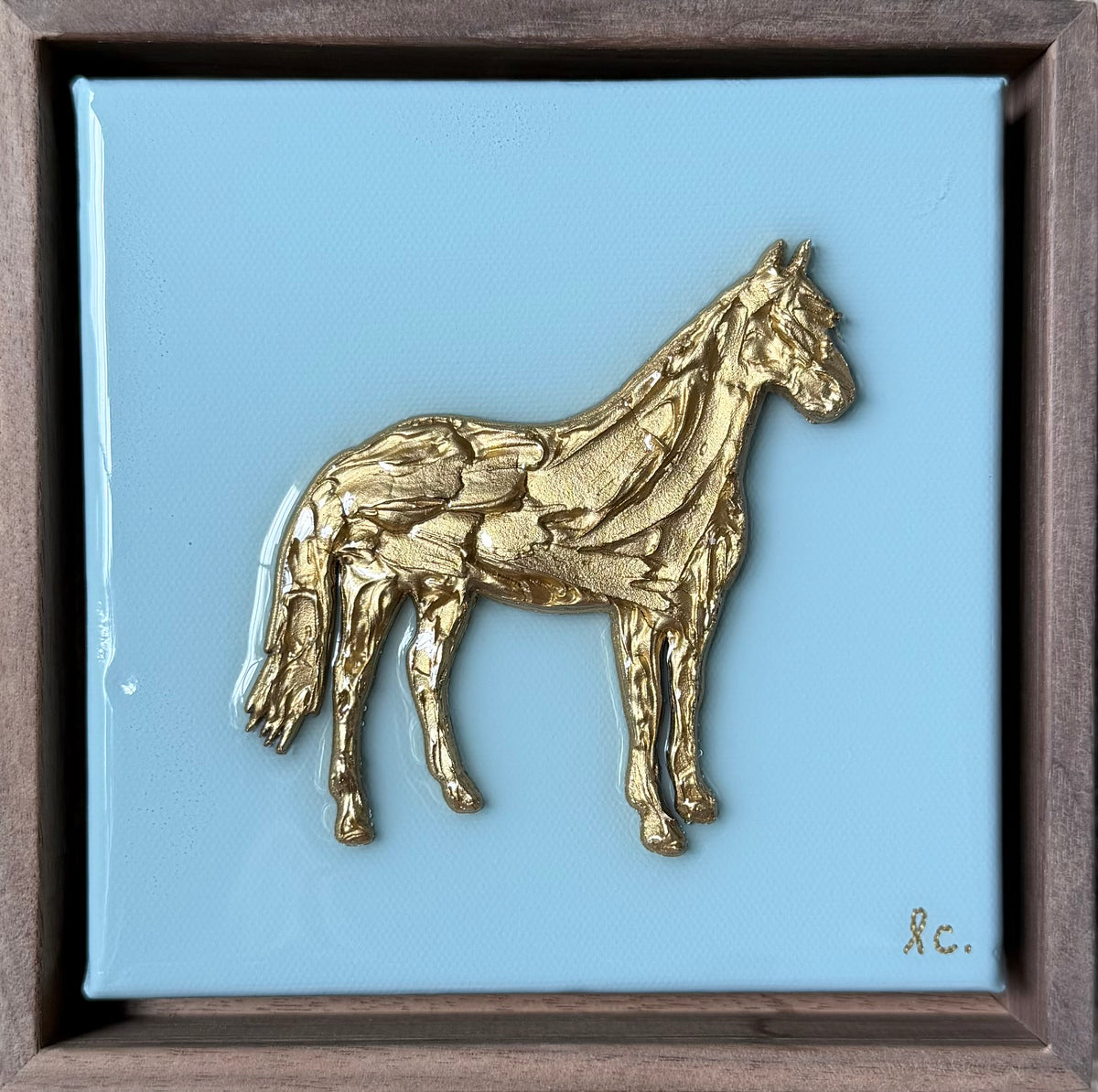 Textured Horse 6x6 (framed)