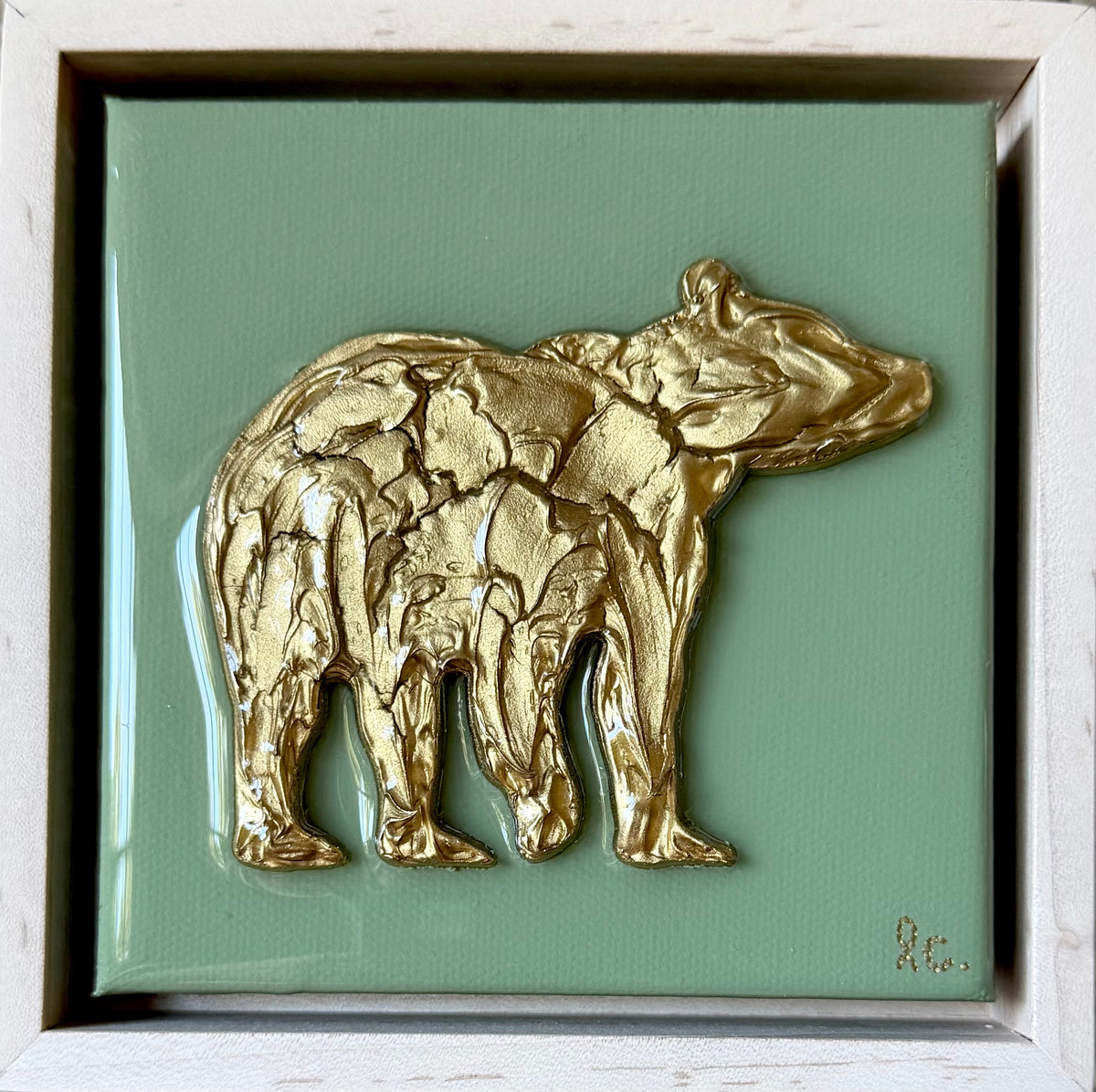 Gameday Textured Bear 5x5 (framed)