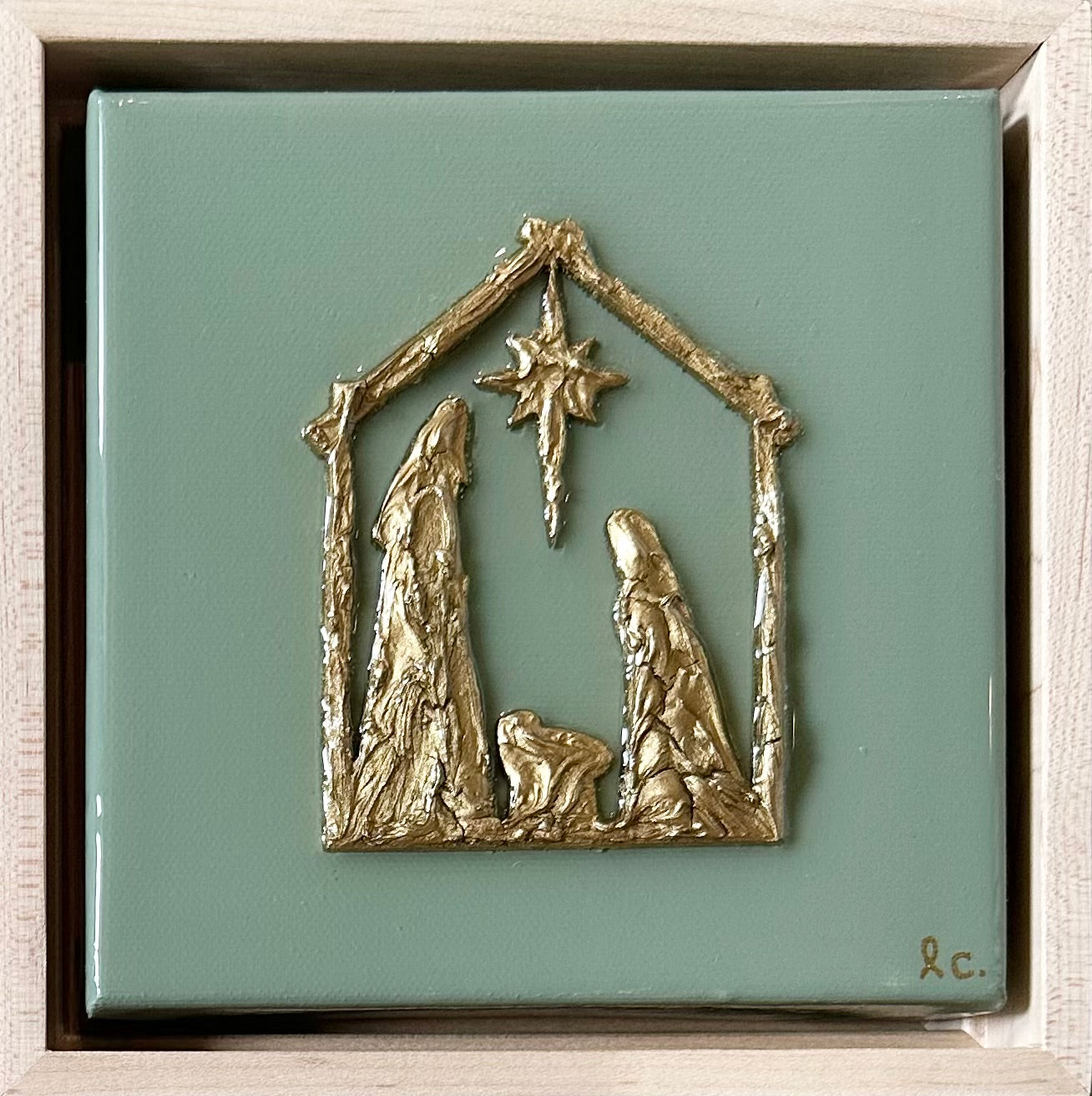 Textured Nativity 6x6 (framed)