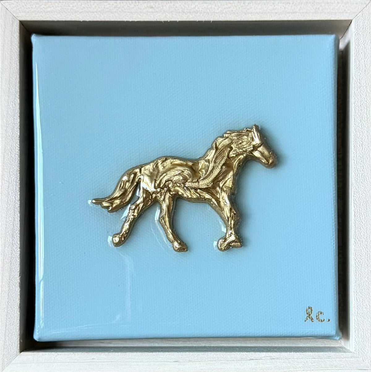 Textured Horse 5x5 (framed)