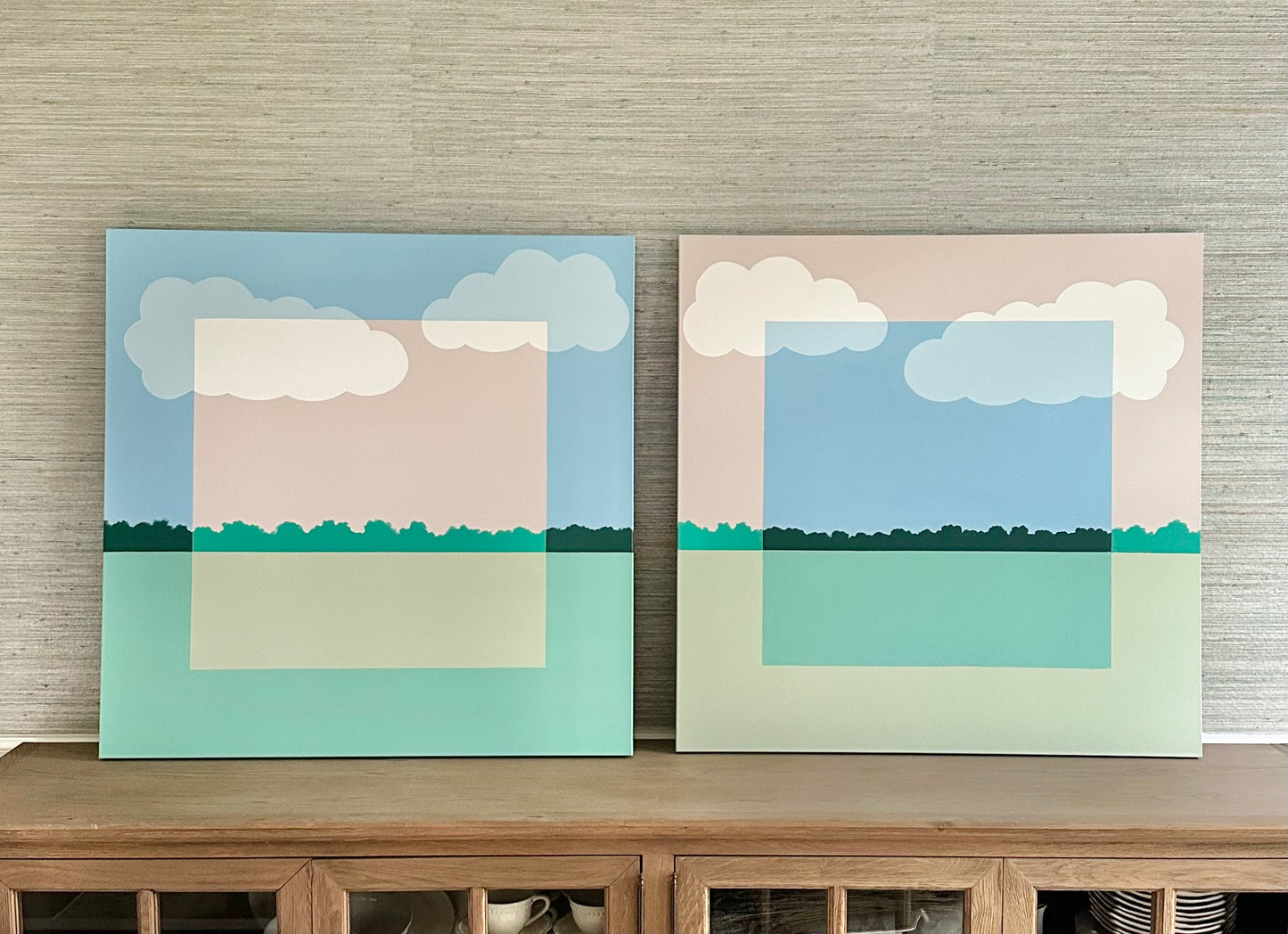 “Dinner in the Hayfield II” 36x36 (unframed)