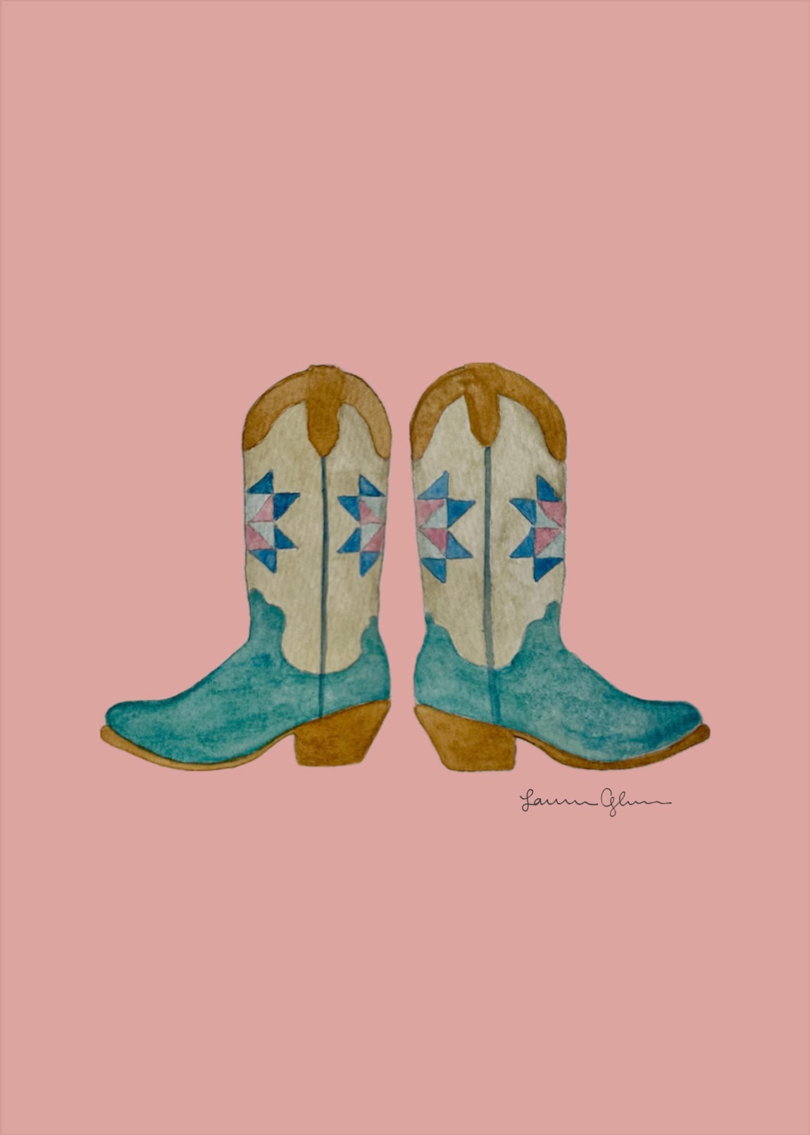 “Cowboy Boots” signed print 5x7