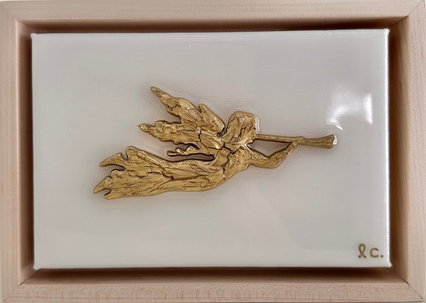 Christmas Textured Angel 4x6 (framed)