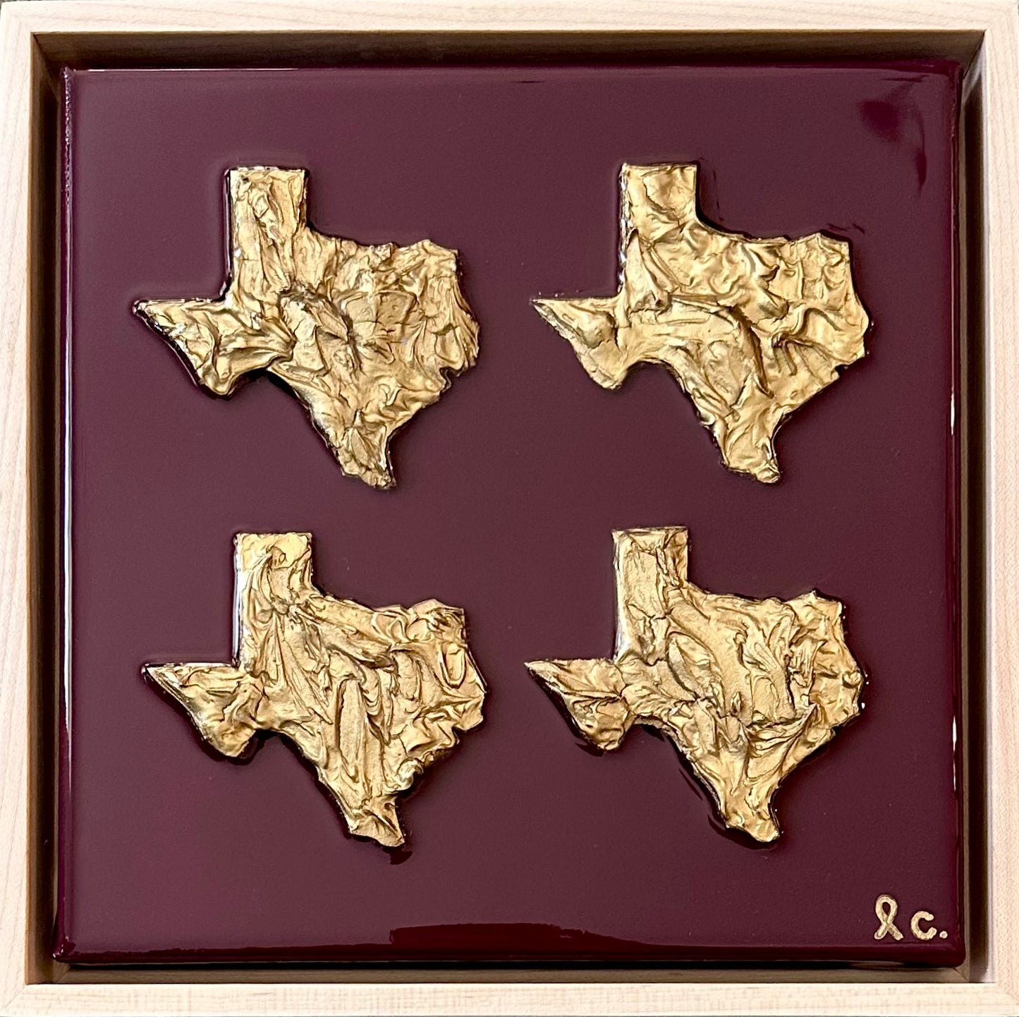 Gameday Collection Textured Texases 6x6 (framed)