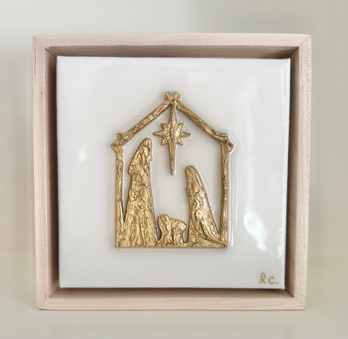 Textured Nativity 6x6 (framed)