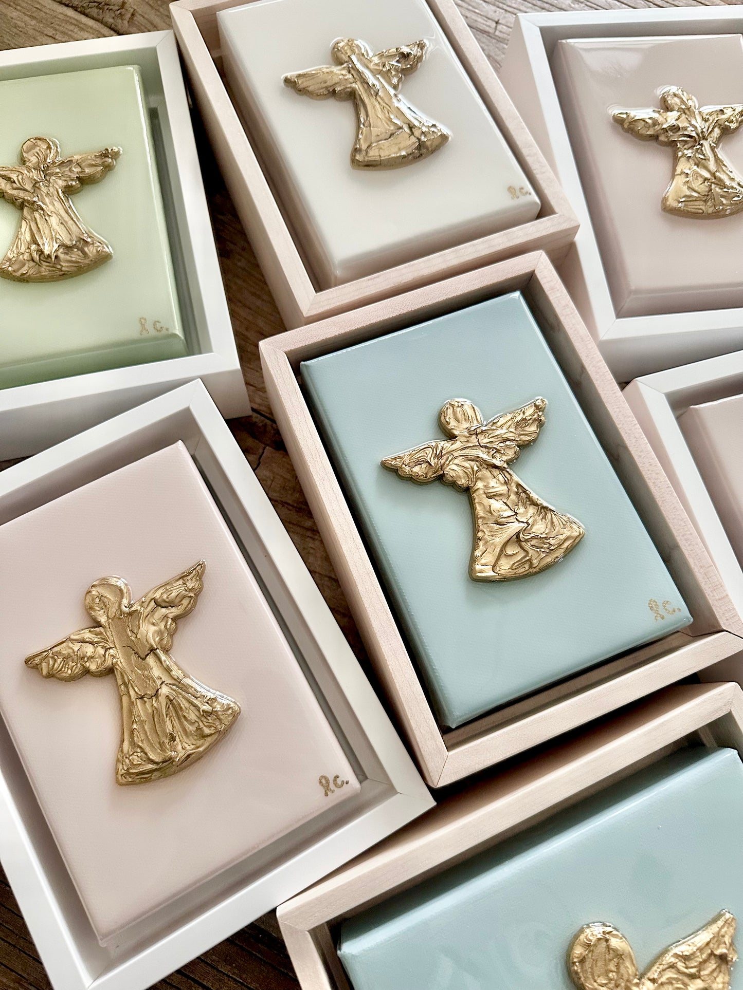 Textured Guardian Angel 6x6 (framed)