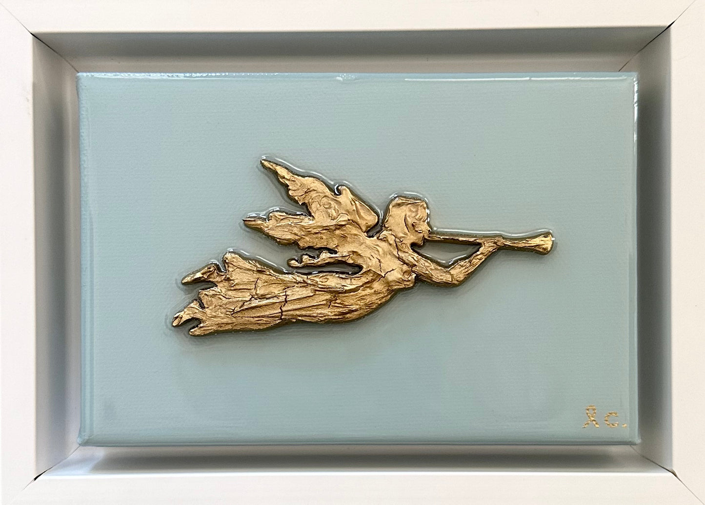 Christmas Textured Angel 4x6 (framed)