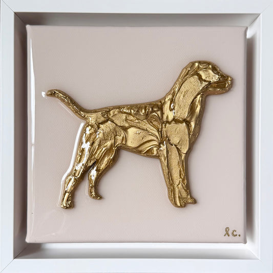 Textured Dog 6x6 (framed)