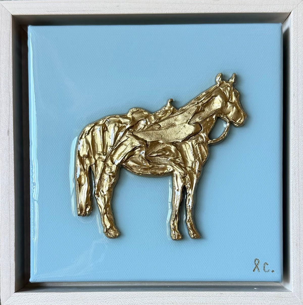 Textured Horse 6x6 (framed)