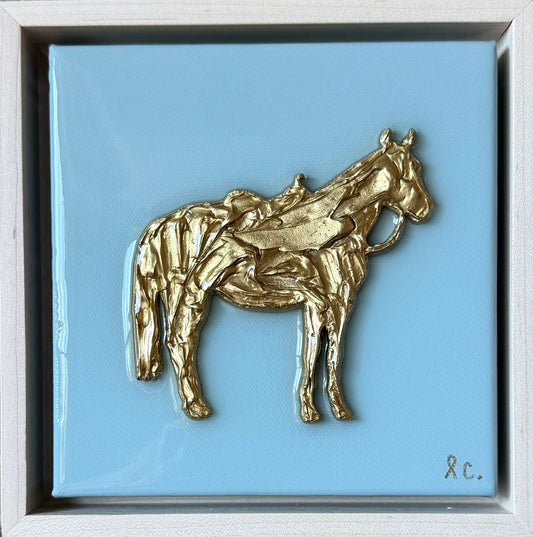 Textured Horse 6x6 (framed)