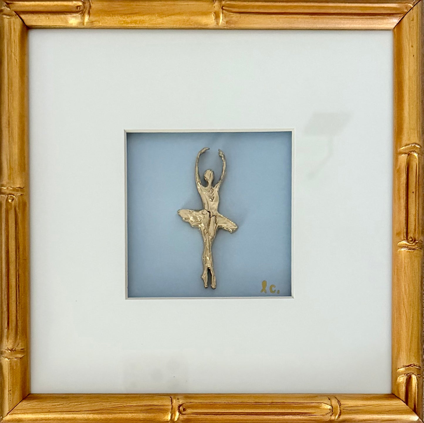 Intaglio Collection Ballerina Blue 10x10 (Framed)