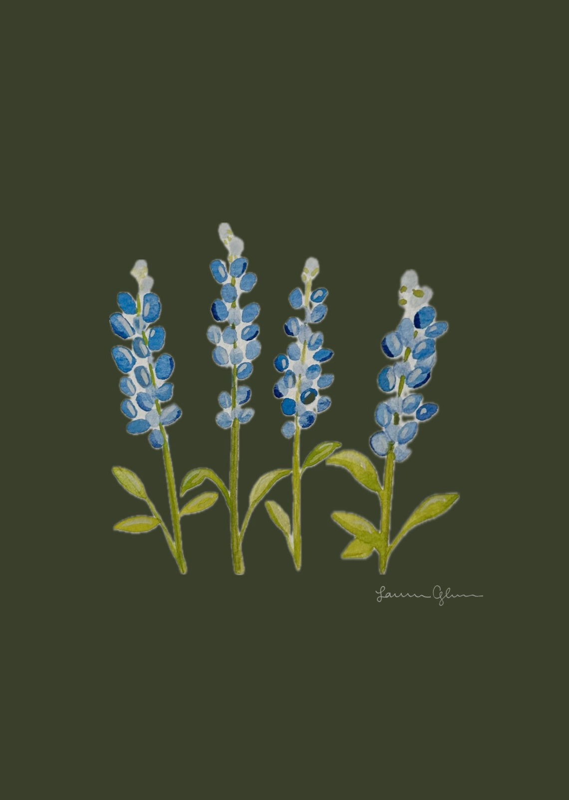 “Bluebonnets” signed print 5x7