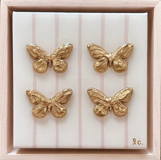 Textured Butterflies 6x6 (framed)