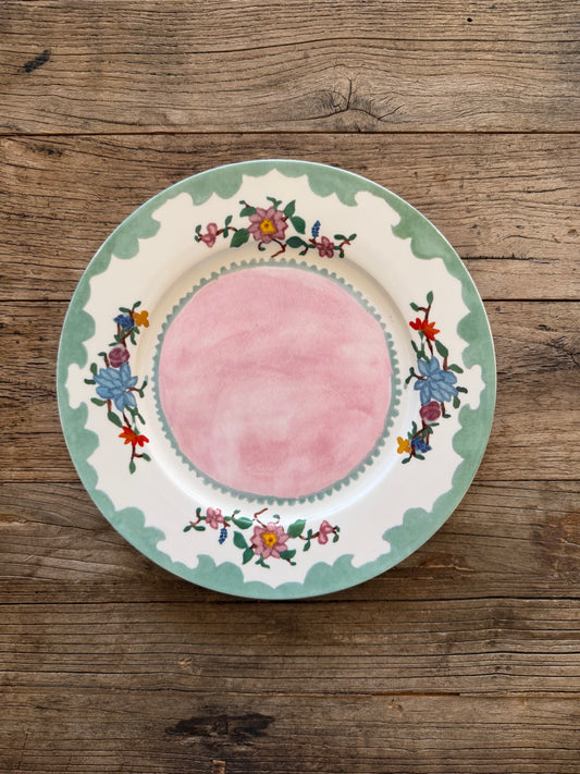 “Dinner in the Hayfield” Single Dinner Plate (Green)