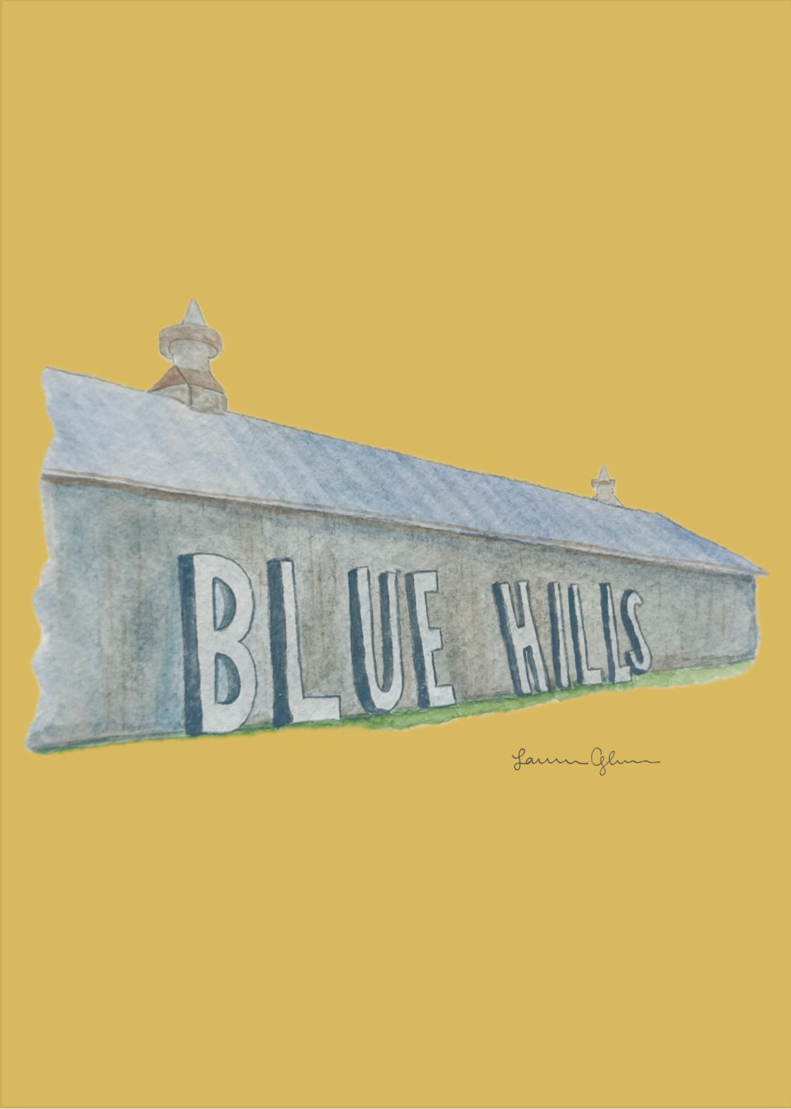 “Blue Hills” signed print 5x7