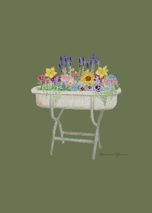 “Bathtub Garden” signed print 5x7