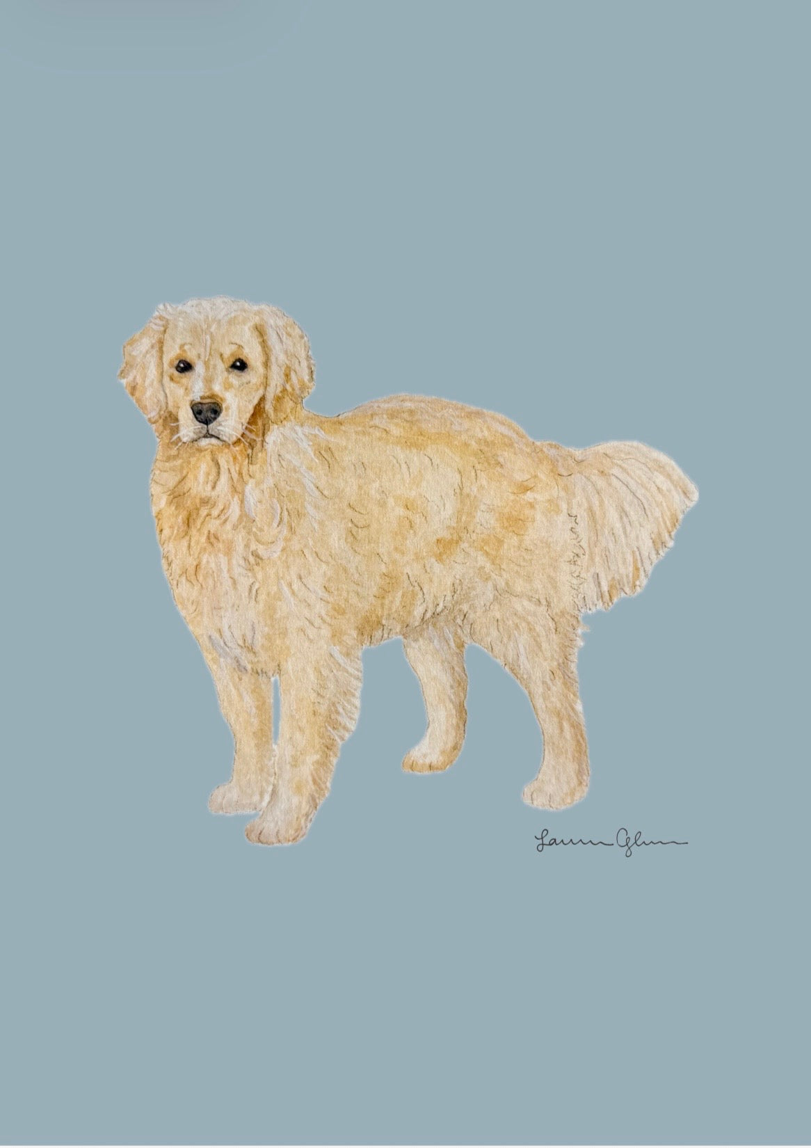 “Golden Retriever” signed print 5x7