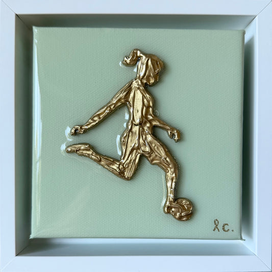Textured Soccer Player 5x5 (framed)