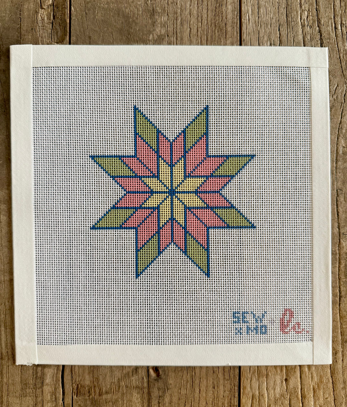 Quilt Star Needlepoint Canvas