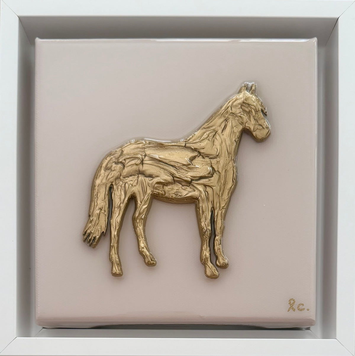 Textured Horse 6x6 (framed)