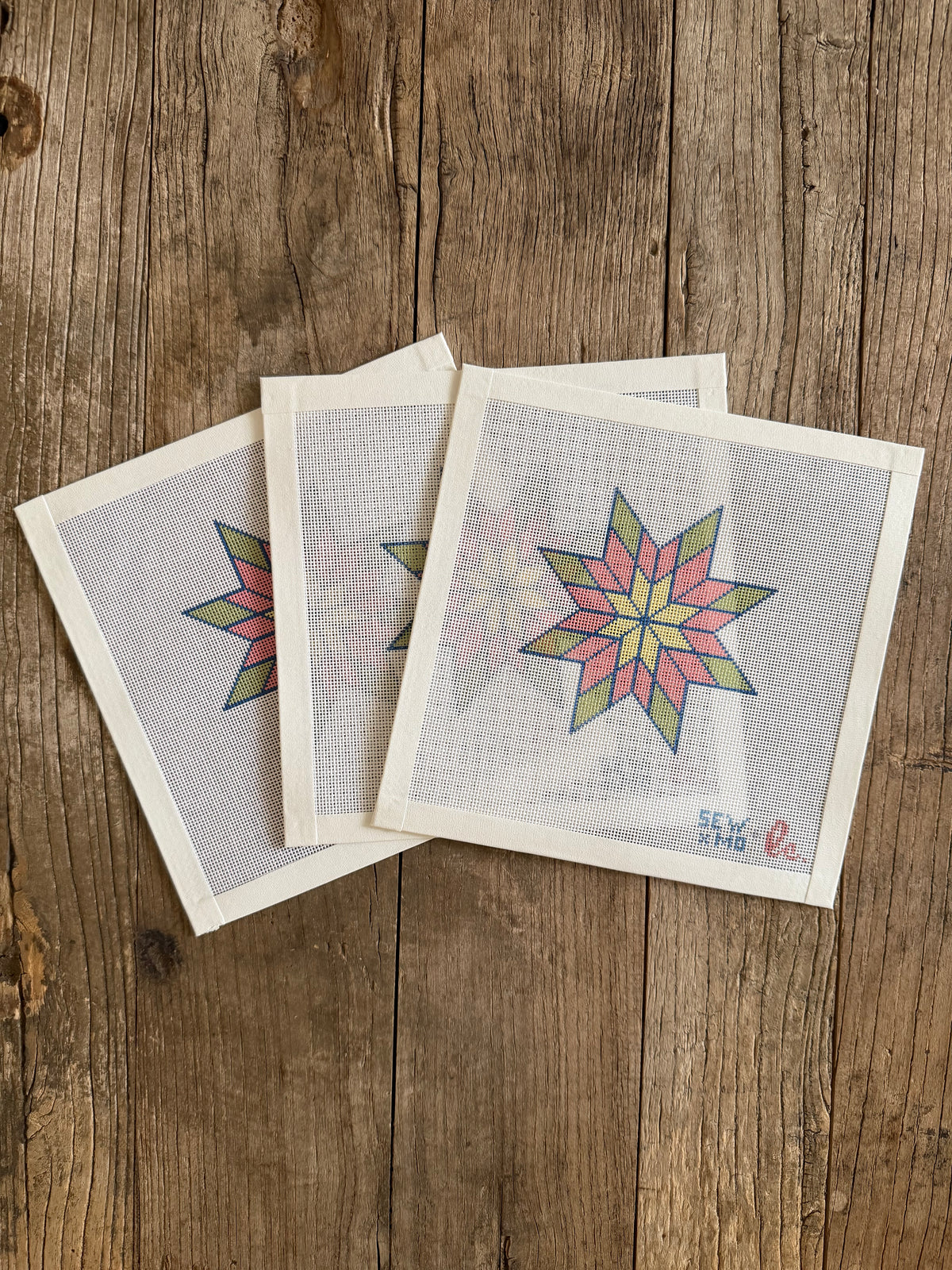 Quilt Star Needlepoint Canvas