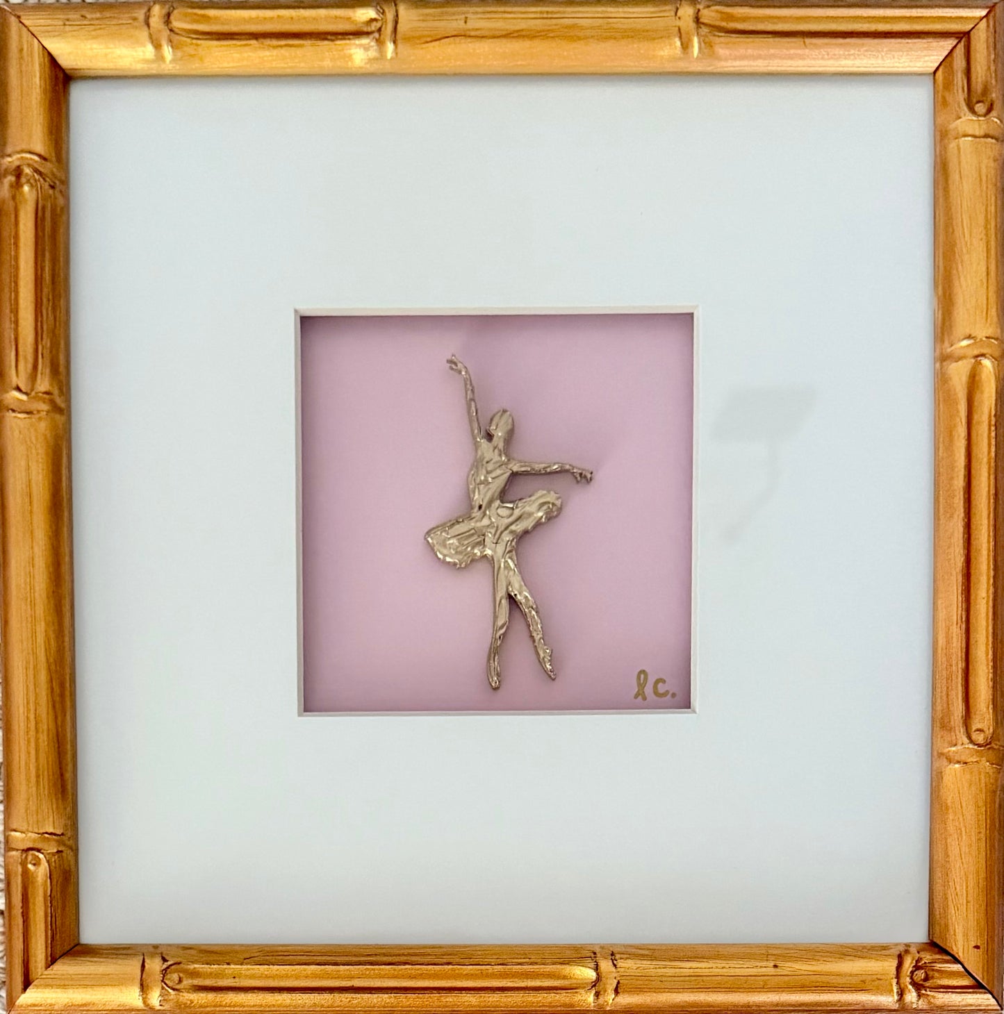 Intaglio Collection Ballerina Pink 10x10 (Framed)