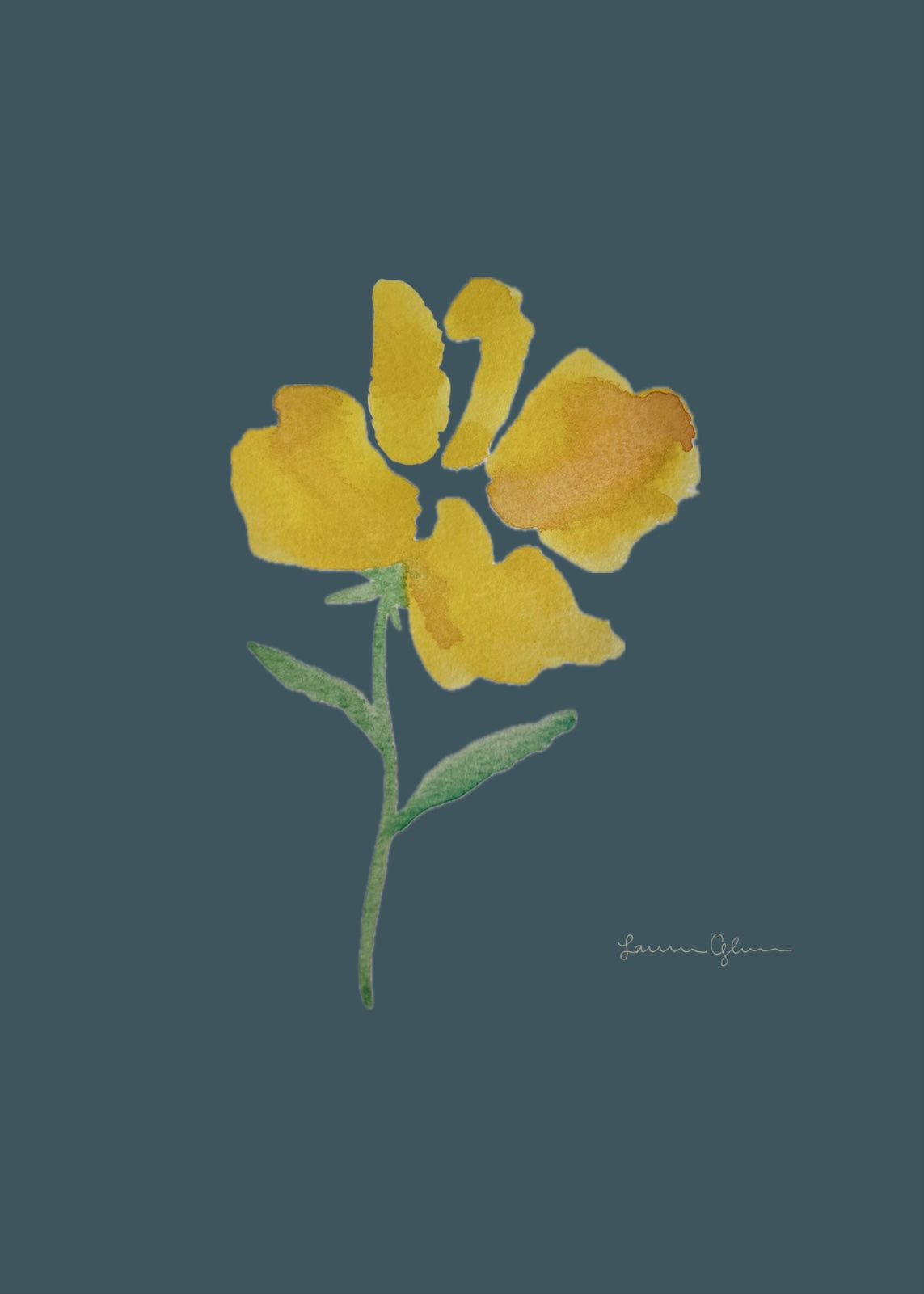 “Yellow Rose of Texas” signed print 5x7