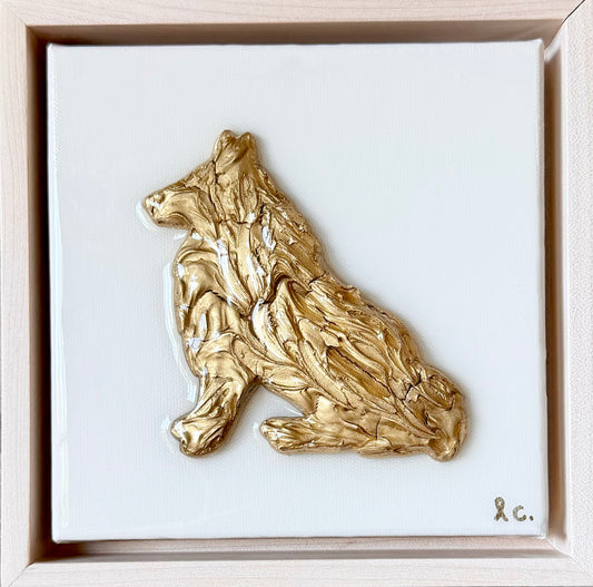 Gameday Collection Textured Collie 6x6 (framed)