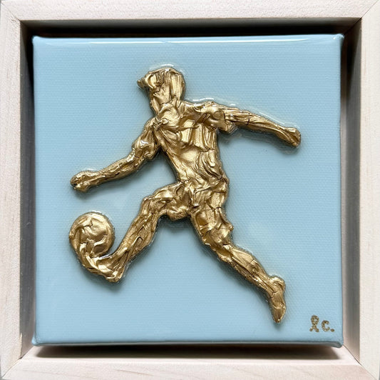 Textured Soccer Player 5x5 (framed)