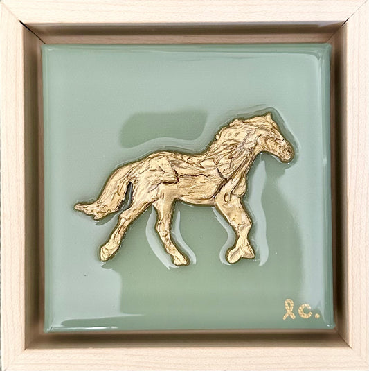 Textured Horse 4x4 (framed)